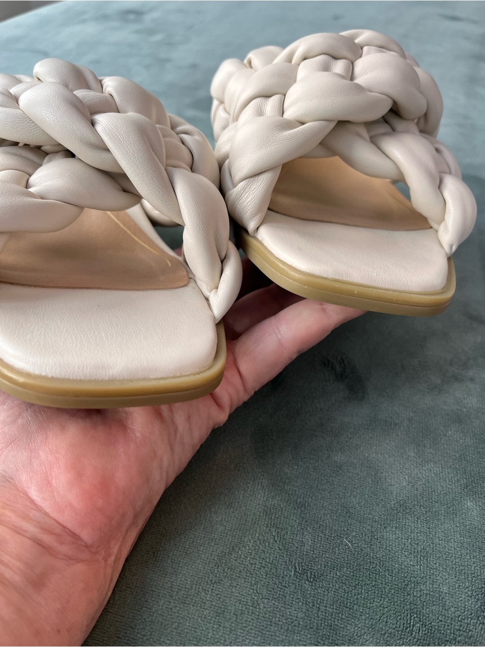 Vionic Braided Slide Mules in Off-White - Picture 8 of 11